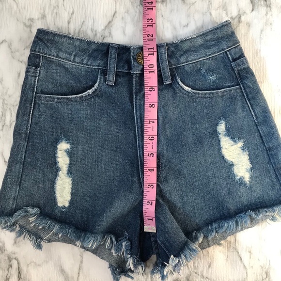 Show Me Your MuMu Houston Denim Short Palm Trees - Picture 10 of 11